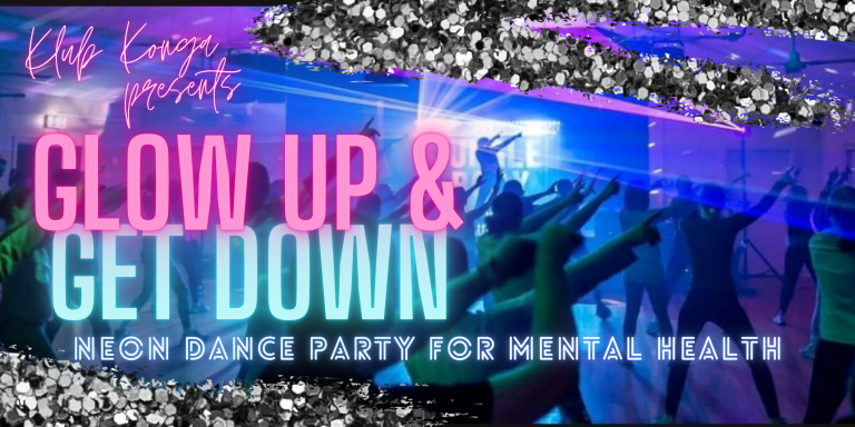 neon dance party for mental health